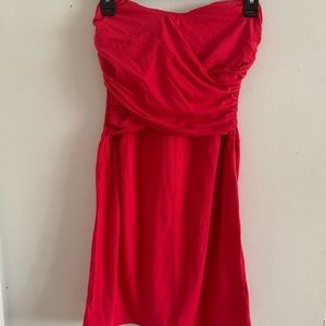 Little Strapless Red Dress